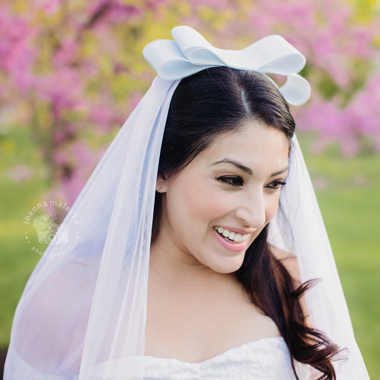 ANNA Veil Headband White