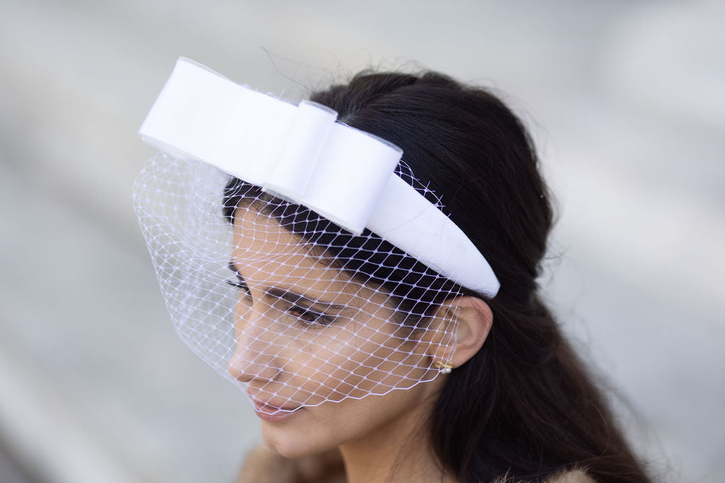 Cassia Blusher Veil/Headband – Sara Brosious